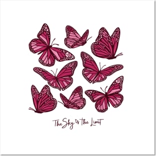 Butterflies flying all around / Sky is the limit Posters and Art